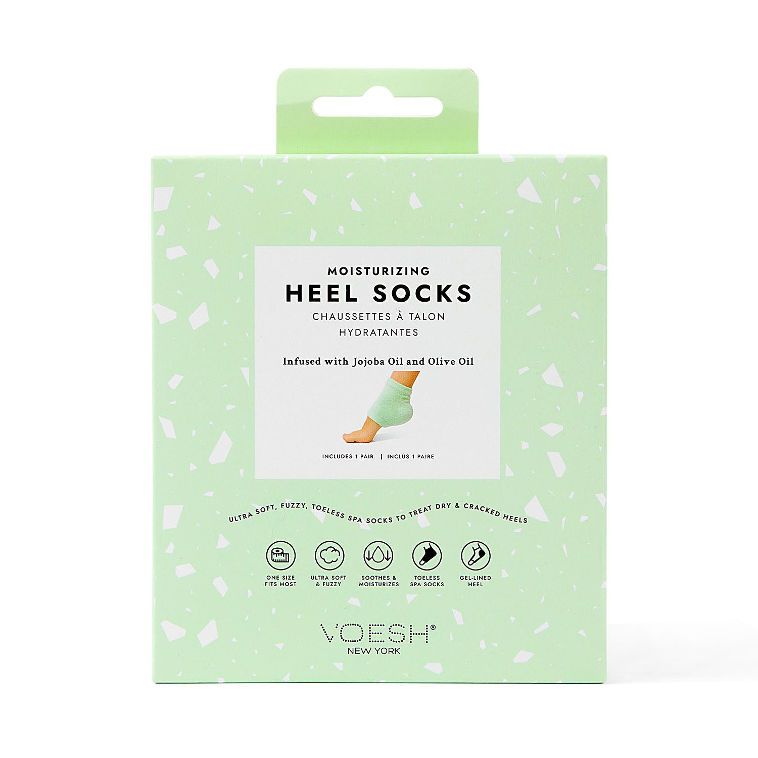 Voesh Microfiber Moisturizing Heel Socks