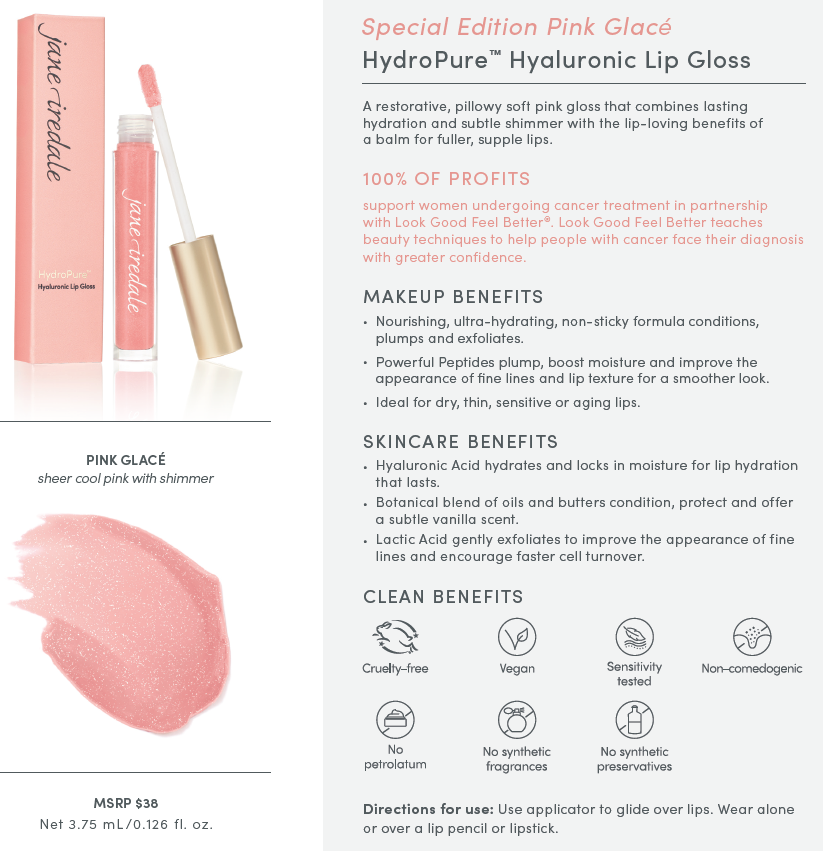 HydroPure Hyaluronic Lip Gloss - Pink Glacé